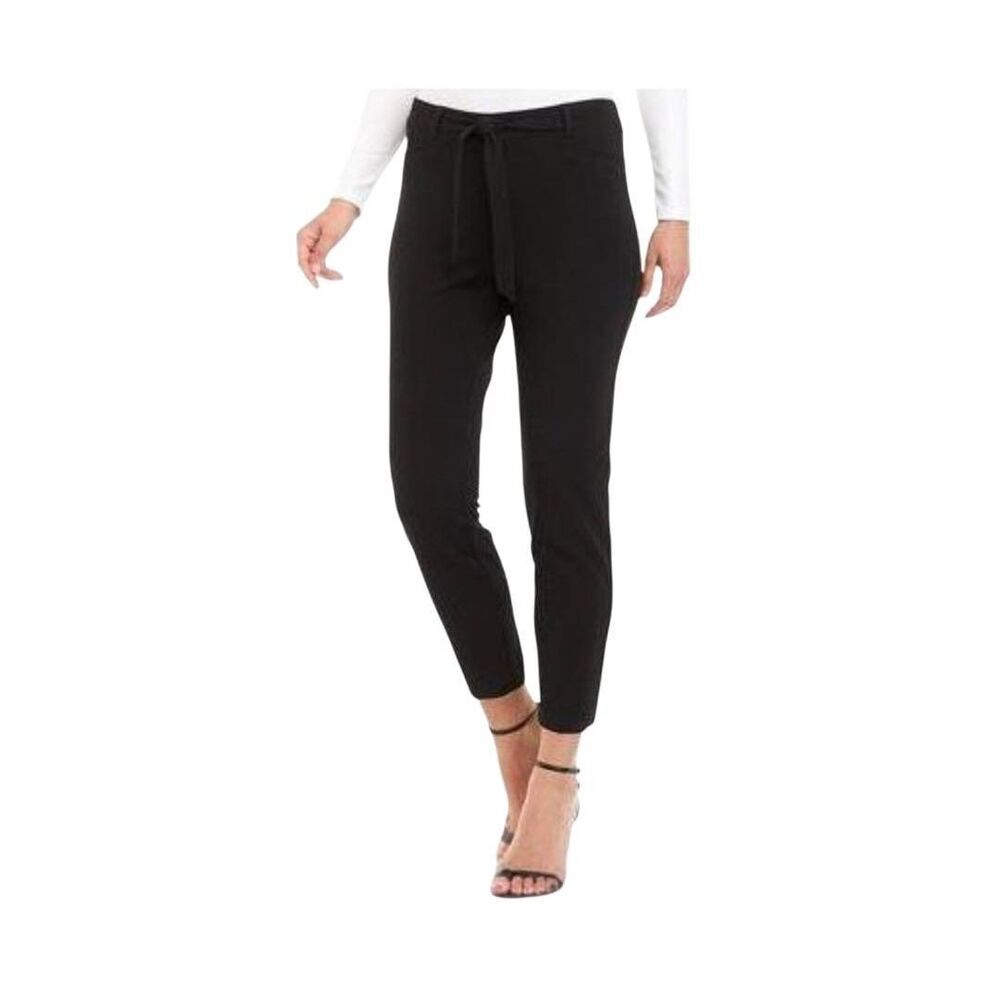 Soho Apparel Stretch Crepe Tie Waist Pants